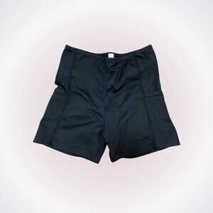 Black Athletic Bike Shorts with Side Pockets | Sz S